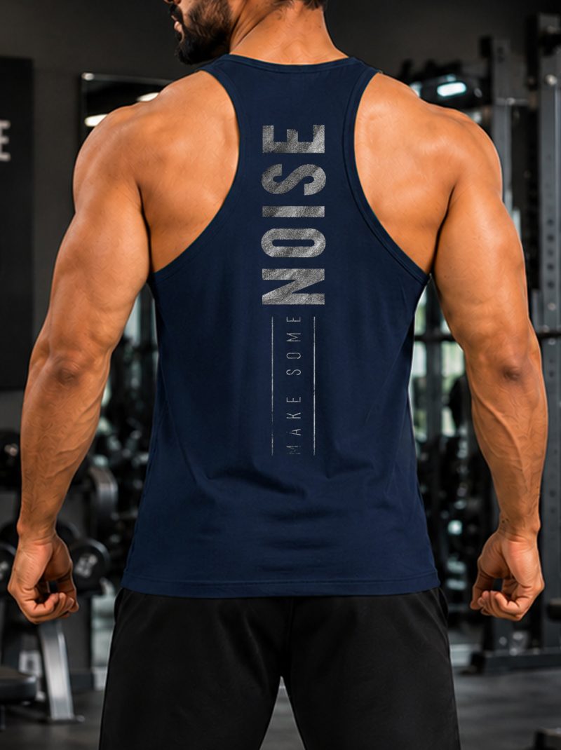 Some Noise Printed Tank Top For Mens