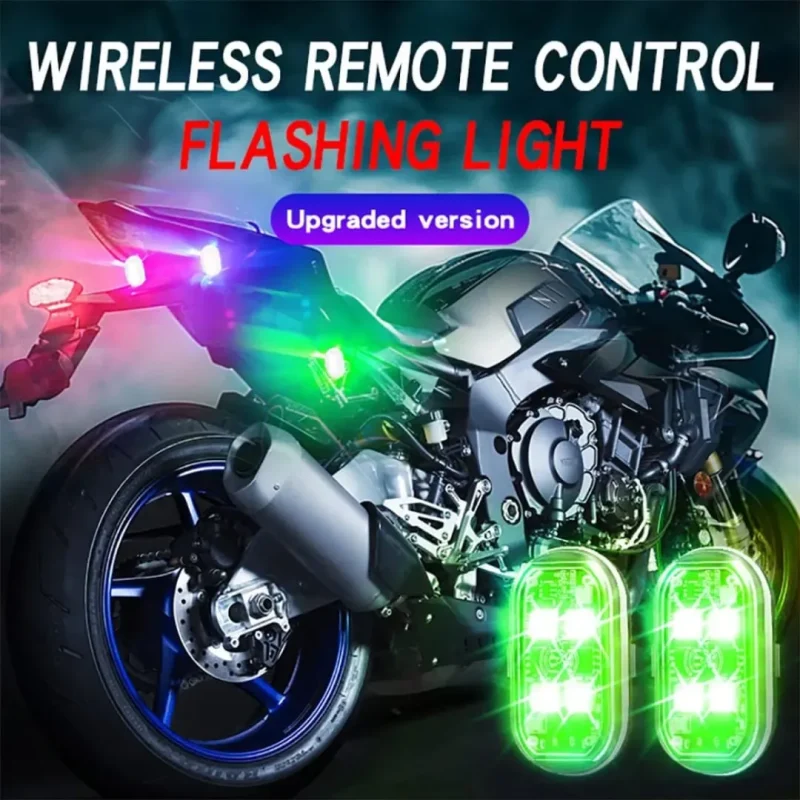 2pcs Anti-Collision Wireless LED Strobe Light