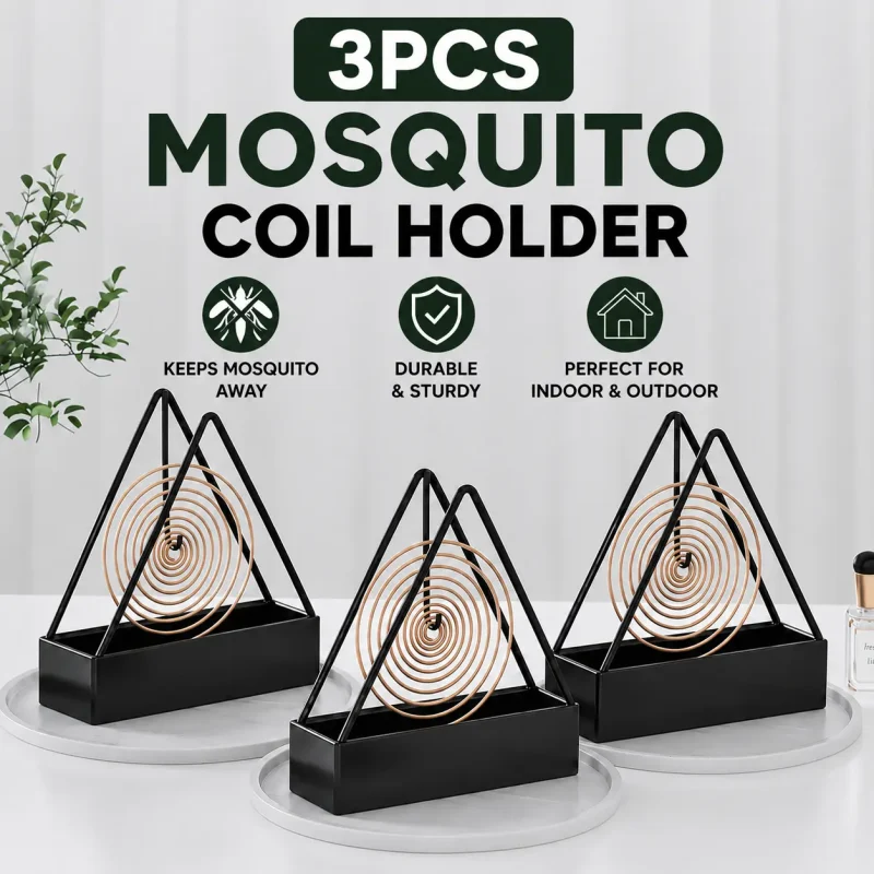 3pcs Mosquito Coil Holders – Stylish & Durable Design