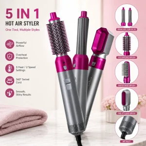 5 in 1 Hot Air Brush – Hair Styler