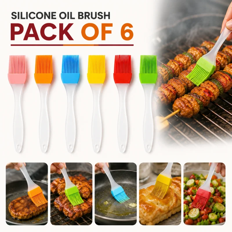 6pc Silicone Oil Brush