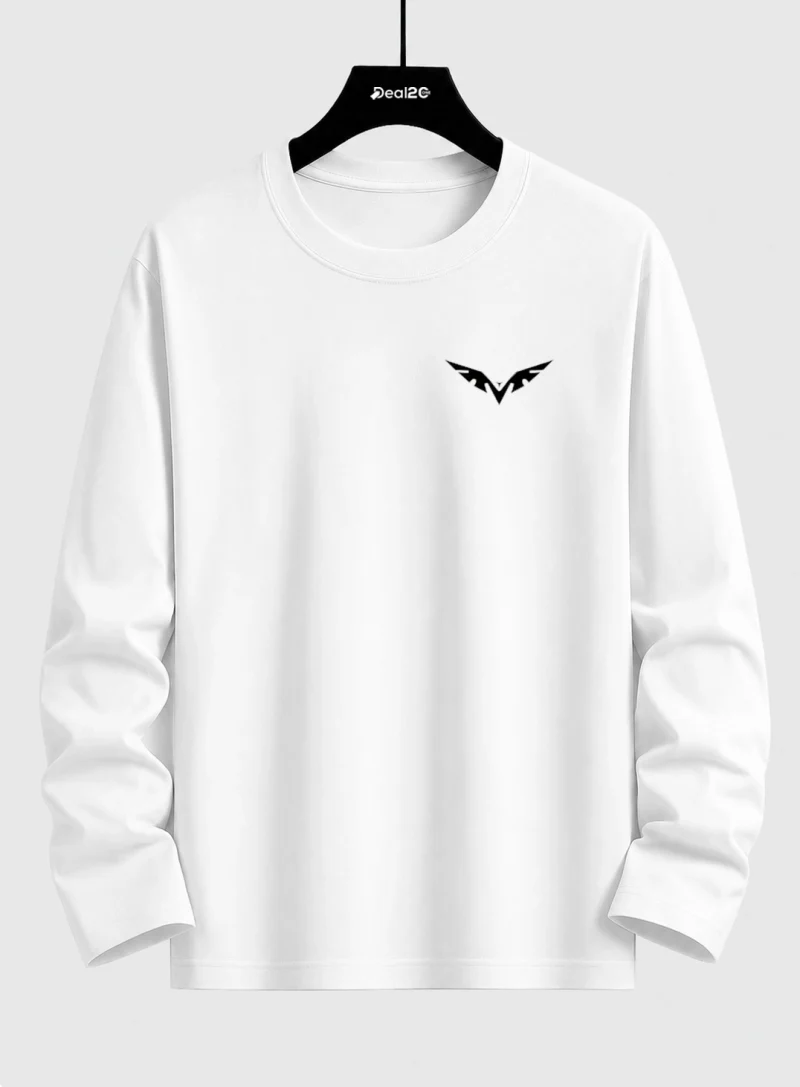 Minimal Wing Printed Long Sleeve T-shirt for Mens Minimal Wing Printed Long Sleeve T-shirt for Mens