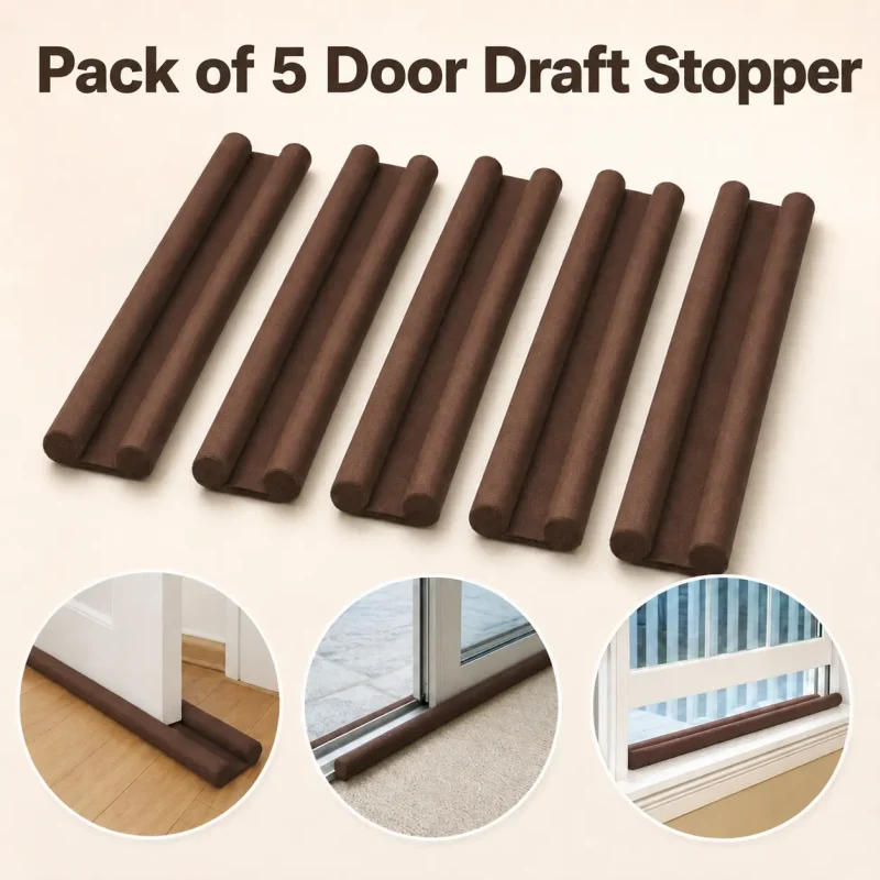 Pack of 5 Door Draft Stopper – Under Door Seal Guard