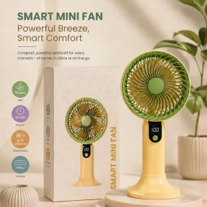 Smart Mini Fan – Portable 5 Speed