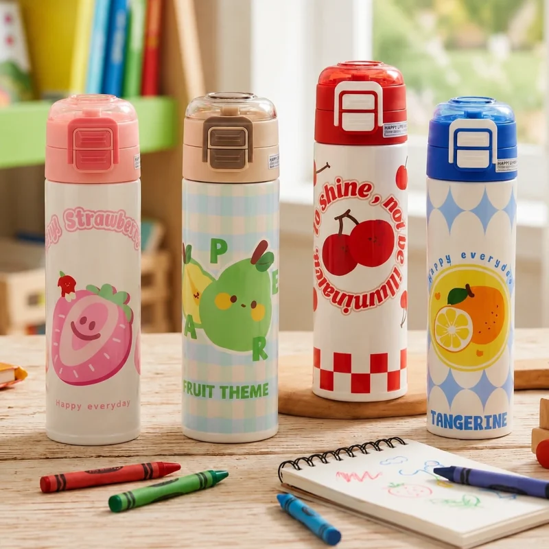 Stainless Steel Fruit Themed Water Bottle