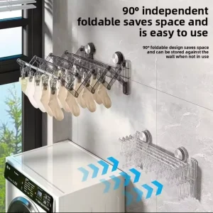 Wall Mounted Suction Cloth Drying Rack