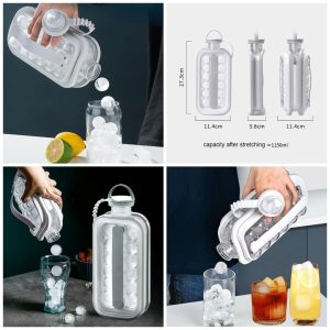 Ice Hockey Ice Balls Maker Bottle – Portable Ice Cube Dispenser