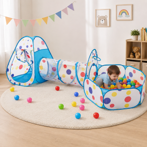 3 in 1 Kids Play Tent Tunnel & Ball Pit Set