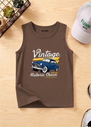 Historic Vintage Charm Kids Printed Tank Top