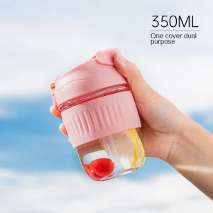 Glass Water Bottle – Portable Coffee & Juice Cup