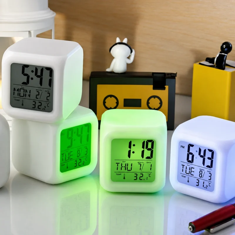Digital LED Alarm Clock With Temperature Display Digital LED Alarm Clock With Temperature Display