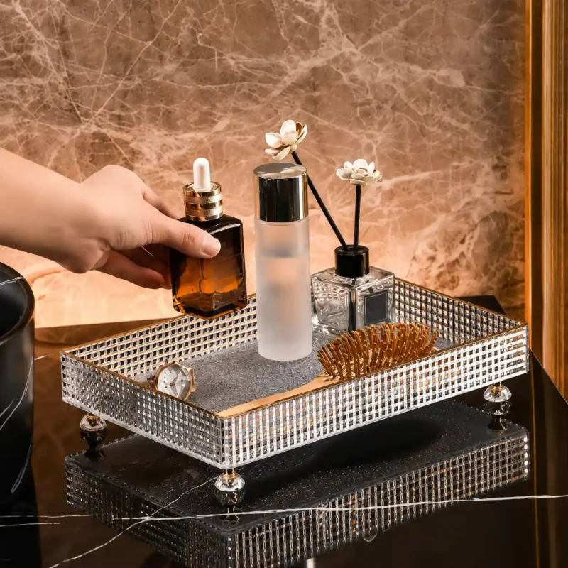 Desktop Perfume & Cosmetic Organizer Acrylic Tray Desktop Perfume & Cosmetic Organizer Acrylic Tray