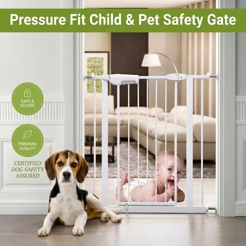 Pressure Fit Child & Pet Safety Gate – Adjustable Width