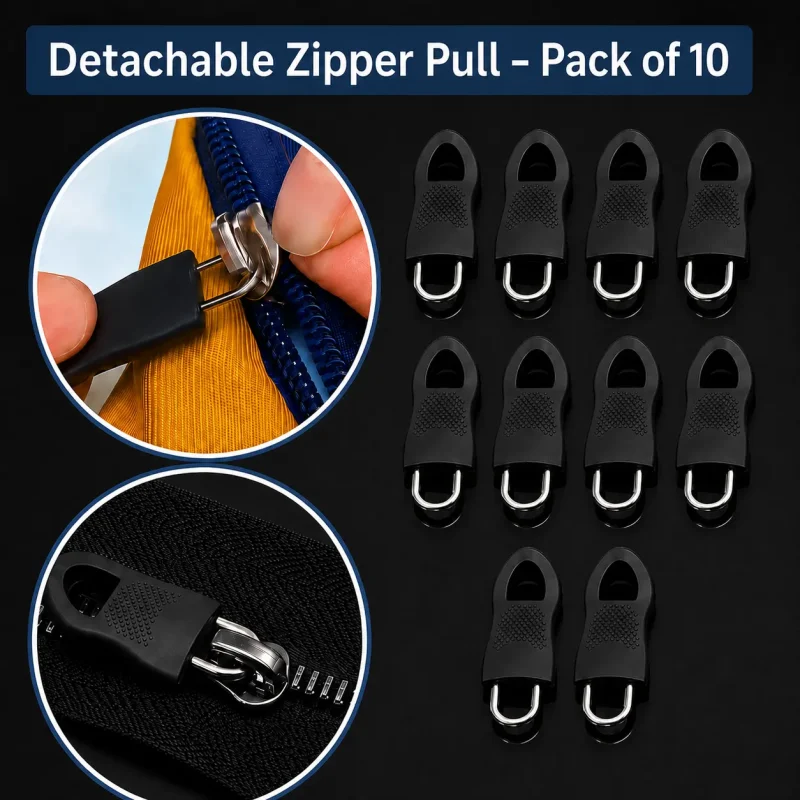 Universal Detachable Zipper Puller – Pack of 10 Universal Detachable Zipper Puller – Pack of 10