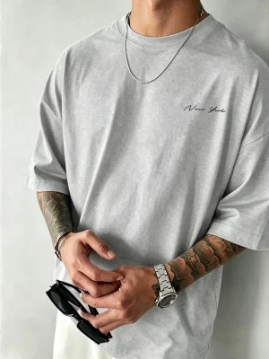 New York Oversized Printed T-Shirt For Mens