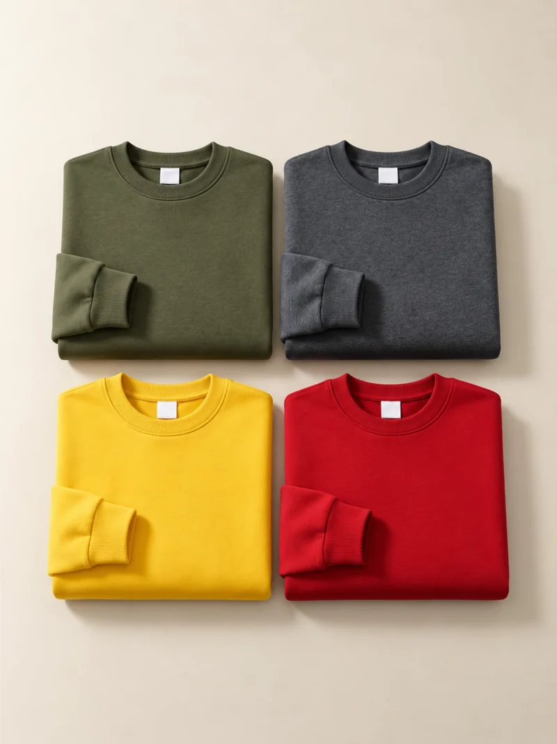 Bundle of 4 Classic Squad Plain Sweatshirts for Kids