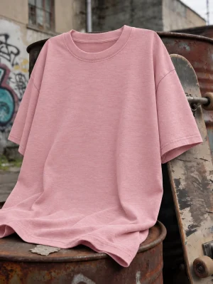 Dusty Pink Oversized T Shirt For Mens
