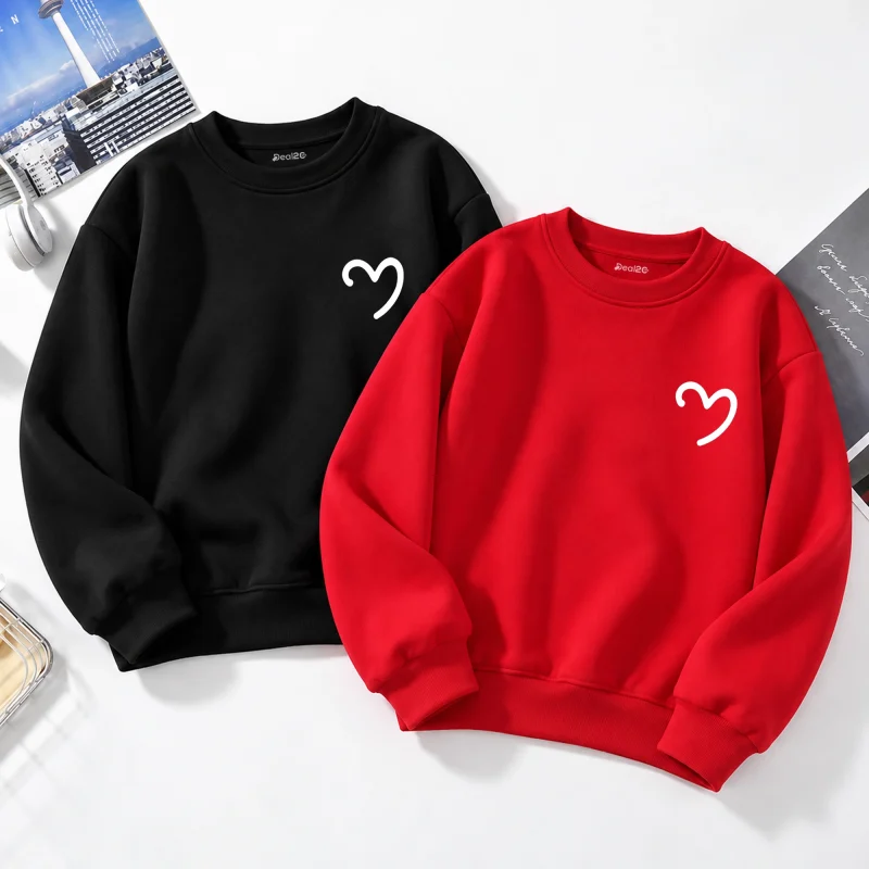 Pack of 2 Heart Printed Sweatshirts for Women