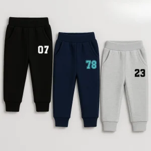 Pack of 3 Sport Numbers Printed Sweatpants for Kids