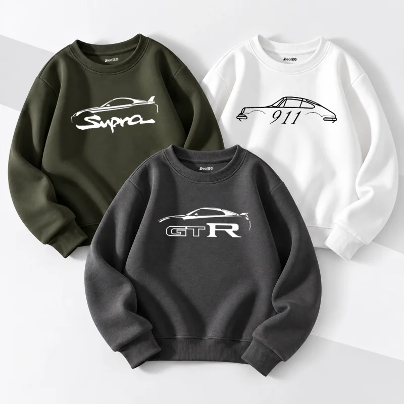 Pack of 3 Supra Sports GTR Printed Sweatshirts for Tween Kids Pack of 3 Supra Sports GTR Printed Sweatshirts for Tween Kids