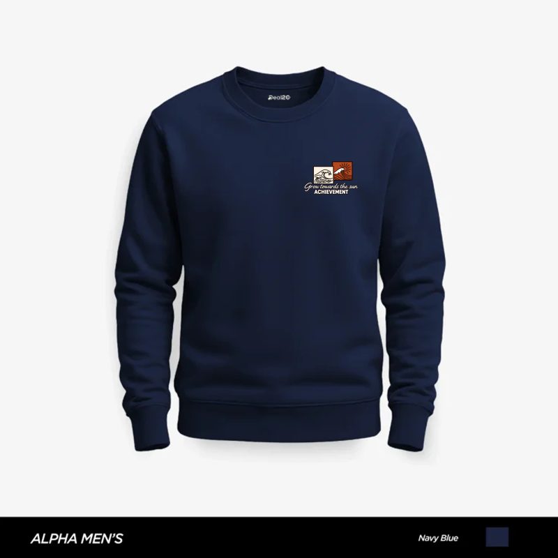 Grow Achievement Printed Navy Blue Sweatshirt for Men Grow Achievement Printed Navy Blue Sweatshirt for Men