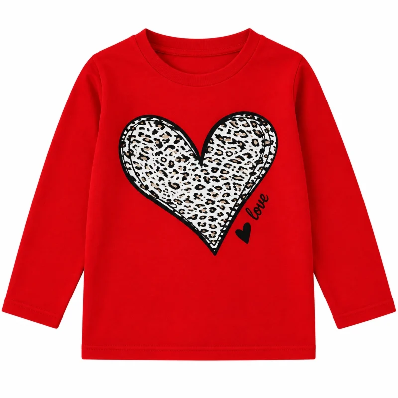 Random Printed Long Sleeves T-Shirt for Girls