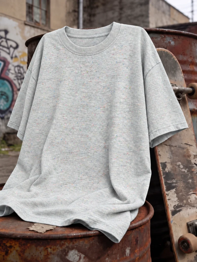 Heather Grey Oversized T Shirt For Mens
