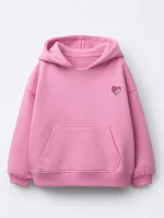 Bubblegum Heart Printed Hoodie for Girls