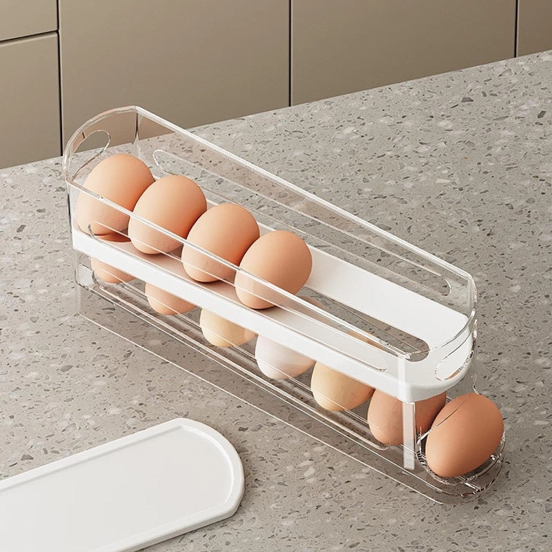 Automatic Rolling Egg Storage Box for Refrigerator