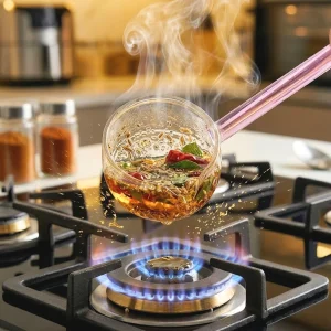 Heat Resistant Glass Tarka Spoon