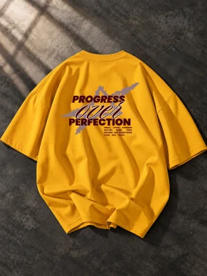 Progress Printed Oversized T-Shirt For Mens