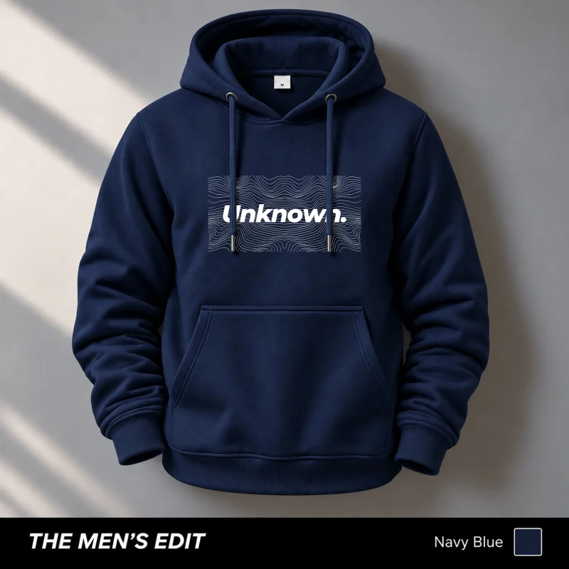 Unknown Printed Cotton Fleece Hoodie for Men