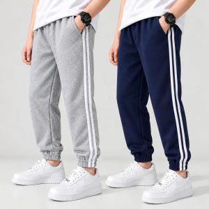Bundle of 2 Active Edge Double-Stripe Fleece Sweatpants for Kids