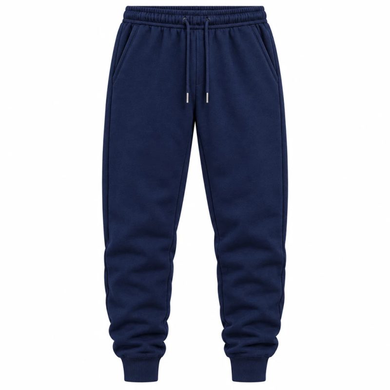Navy jogger pants — clear individual garment view